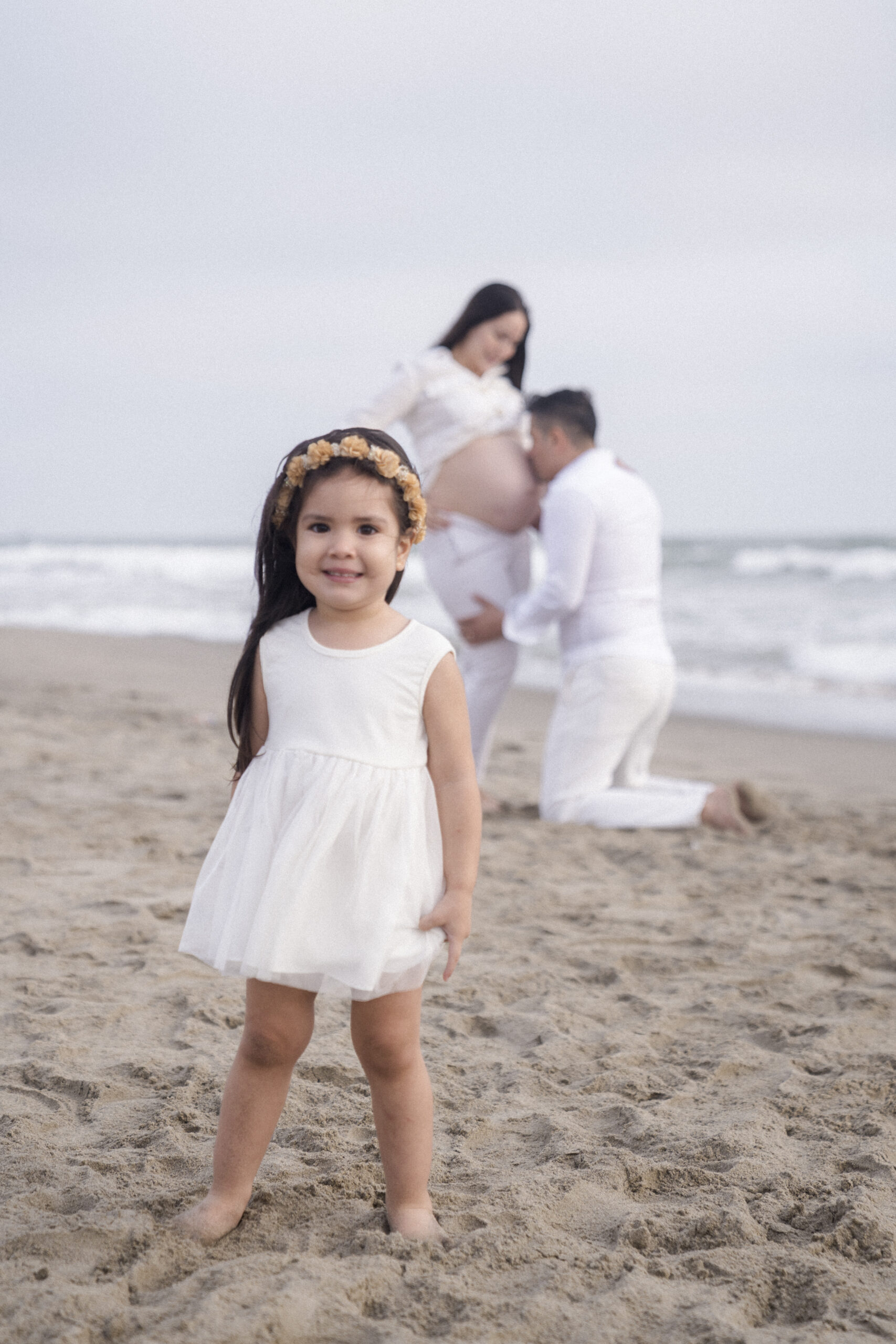 Futuros padres en la playa