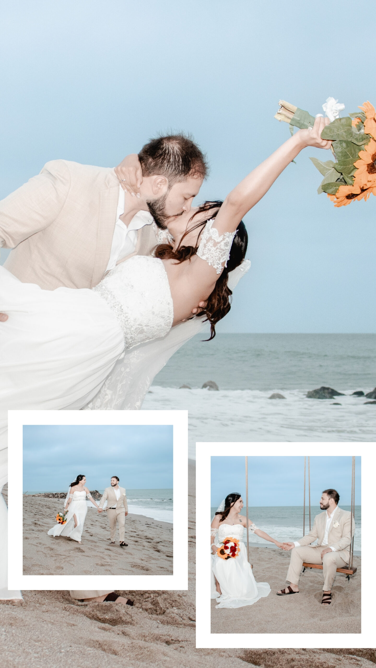 Postal de novio preparándose