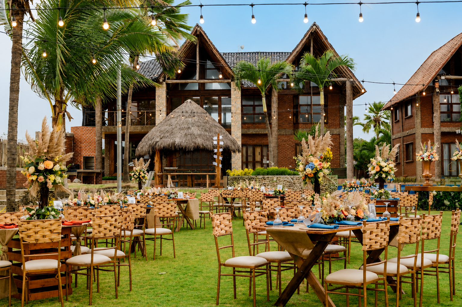 Ambiente de boda de destino en Playas, Ecuador