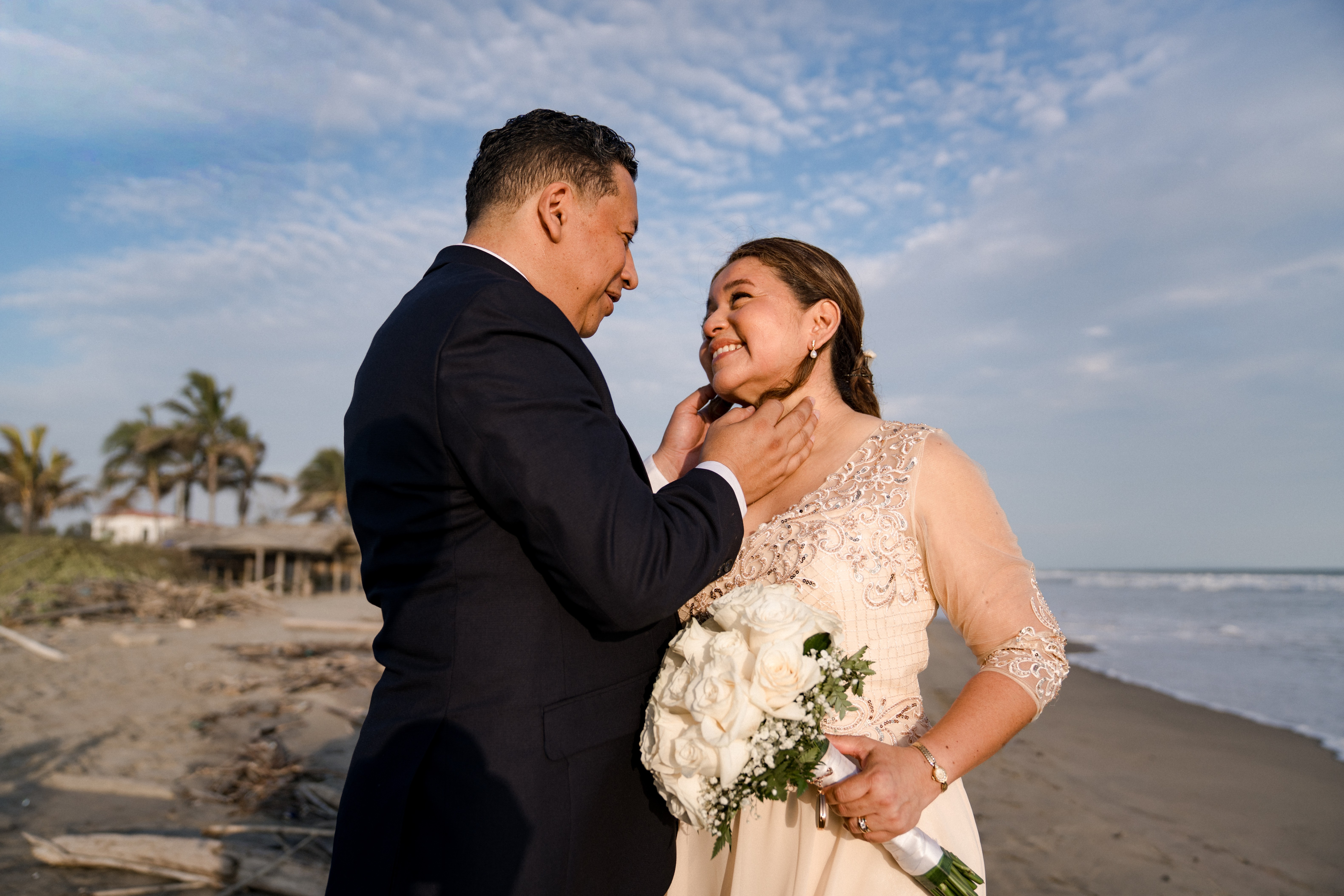 Carlos y Ana durante su boda — Ola Digital Playas